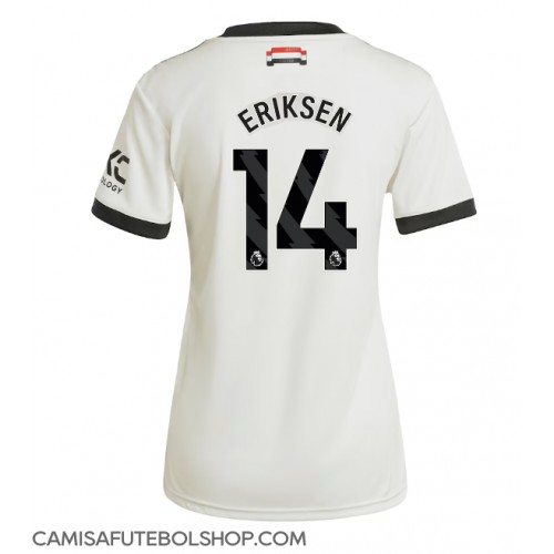 Camisa de time de futebol Manchester United Christian Eriksen #14 Replicas 3º Equipamento Feminina 2024-25 Manga Curta